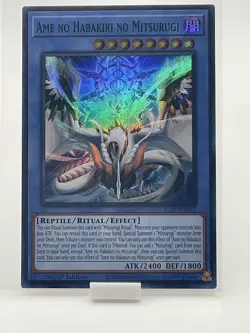 Yu-Gi-Oh! Ame No Habakiri No Mitsurugi ALIN-EN092 Super Rare 1st Ed. - Image 1