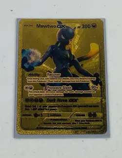 Pokemon Gold Foil Fan Art Cards Lot of 4 (Raikou, Charizard & Mewtwo) - Image 5