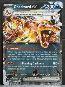 Pokemon TCG Obsidian Flames Charizard EX Double Rare Holo Card 125/197 NM - Image 1