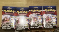 Pokemon TCG Lot 4 Sealed Mystery Packs 25 Cards W/1 Foil Guaranteed & FREE SHIP! - Image 1