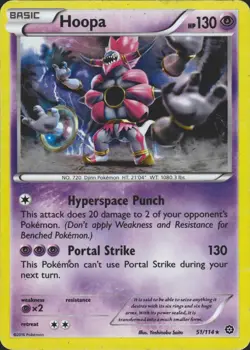 Hoopa 51/114 (Cracked-Ice Holo) XY Steam Siege Deck Excl Pokemon Card MP - Image 1