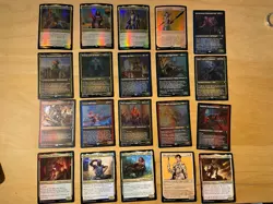 Magic The Gathering Lot Of 20 FOILS Battle For Baldur’s Gate GOLD Cards - Image 1