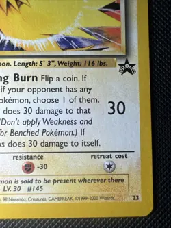 Zapdos 23/53 Wotc Promo Regular Vintage 1999 Pokemon Card - Image 4