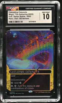 CASCADING CATARACTS Edge of Eternities Stellar Sights Borderless Foil CGC 10 MTG - Image 1
