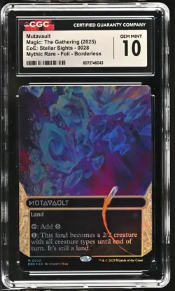 MUTAVAULT Edge of Eternities Stellar Sights Borderless Foil Mythic CGC 10 MTG - Image 1
