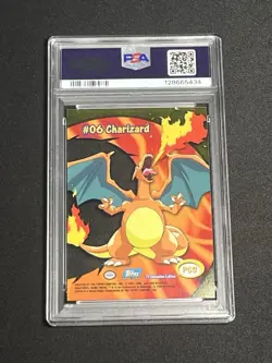 2000 TOPPS POKEMON TV ANIMATION CLEAR CARDS #PC3 CHARIZARD PSA 10 Gem Mint - Image 2