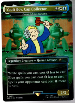 Vault Boy, Cap Collector 1483 Borderless Rainbow Foil Fallout Secret Lair MTG NM - Image 1
