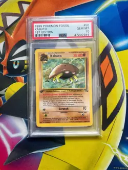 PSA 10 Kabuto 50/62 1st Edition Fossil Non Holo Pokemon Card - Image 1