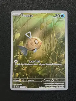 Pokemon TCG Feebas 198/191 Illustration Rare Full Art Holo Surging Sparks NM A1 - Image 1