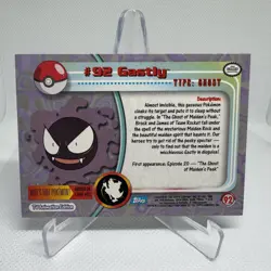 #92 Gastly - Topps Series 1 Pokemon - Blue Logo Non-Holo [NM] Vintage - Image 2