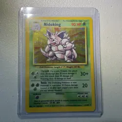 Pokemon TCG Nidoking Base Set Holo Unlimited Rare Card 11/102 LP Condition - Image 1