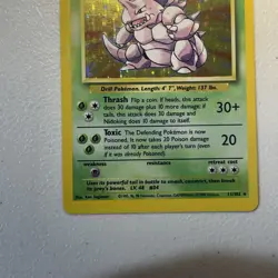 Pokemon TCG Nidoking Base Set Holo Unlimited Rare Card 11/102 LP Condition - Image 4