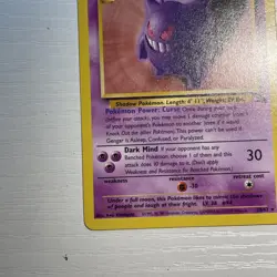 Pokemon TCG WOTC Gengar 20/62 Fossil Unlimited Non-Holo LP - Image 5