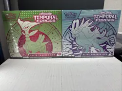 2 Sealed Pokemon Temporal Forces ETBs - Collector’s Art Set Blue & Green SEALED - Image 1