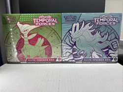 2 Sealed Pokemon Temporal Forces ETBs - Collector’s Art Set Blue & Green SEALED - Image 2