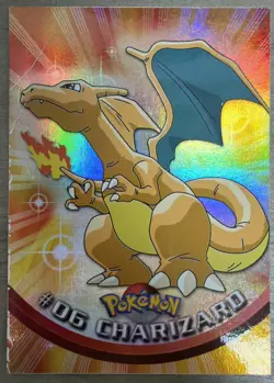 1999 Pokemon Topps #06 Charizard TV Animation Edition Holo Foil Series 1 - Image 1