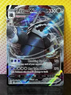 2022 Pokemon Sword & Shield - Brilliant Stars Aggron VMAX #97 NM - Image 1