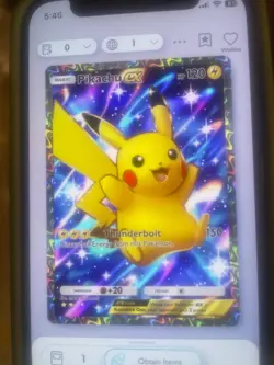 Pokemon Pocket TCG Pikachu EX 2 Star Full Art TRADE - Image 1