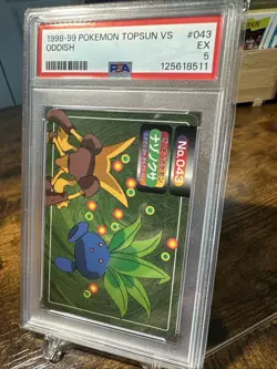 1998 Pokemon Japanese Topsun VS #043 Oddish PSA 5 - Image 2