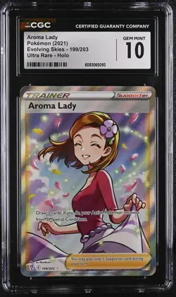AROMA LADY Evolving Skies Holo Rare #199 CGC 10 Pokemon [Nostalgium] - Image 1