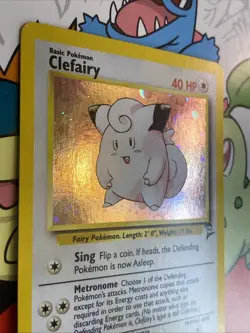 Clefairy 6/130 Base Set 2 Holo Rare Unlimited Pokemon Card TCG - LP/NM - Image 3