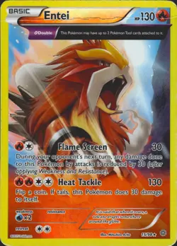 Entei 15/98 Holo Rare XY - Ancient Origins Pokemon Card DMG - Image 1
