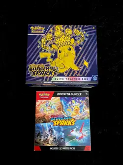 Surging Sparks Etb and Booster Bundle Pokemon TCG Factory Sealed - Image 1
