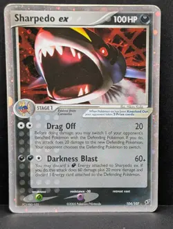 Sharpedo ex 104/107 Deoxys Holo Ultra Rare Pokemon TCG Nintendo HP+ - Image 1