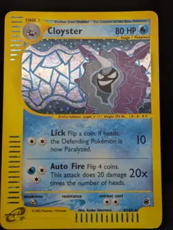 Cloyster 008/165 Expedition Base Set Holo Rare Pokemon TCG Nintendo e-reader LP+ - Image 3