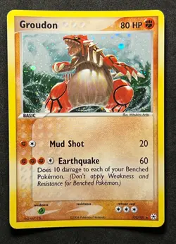 Groudon 102/101 Pokemon 2004 EX Hidden Legends-Secret Rare Holo -NM+ - Image 1