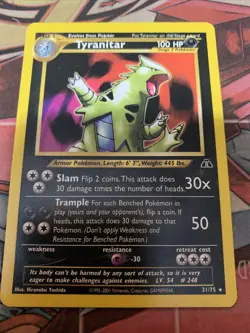 TYRANITAR - Neo Discovery - 31/75 - Rare - Pokemon Card - Unlimited - Non-Holo - Image 1