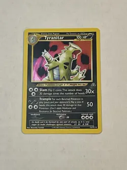VTG Pokemon TCG Tyranitar 12/75 Neo Discovery Holo Rare Unlimited 2001 - Image 4