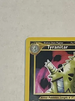 VTG Pokemon TCG Tyranitar 12/75 Neo Discovery Holo Rare Unlimited 2001 - Image 5