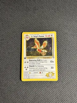 Pokemon TCG Lt. Surge's Fearow 7/132 1st Edition Gym Heroes Holo HP - Image 3