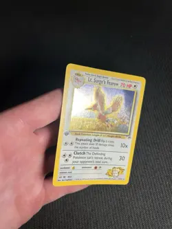 Pokemon TCG Lt. Surge's Fearow 7/132 1st Edition Gym Heroes Holo HP - Image 4