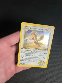 Pokemon TCG Lt. Surge's Fearow 7/132 1st Edition Gym Heroes Holo HP - Image 5