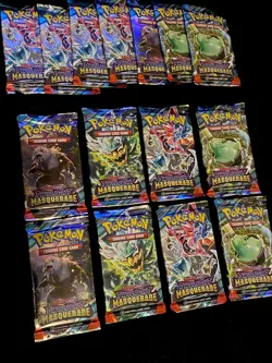 Pokemon TCG Twilight Masquerade Booster Pack Lot Of 15. New Sealed. 2 art sets! - Image 1