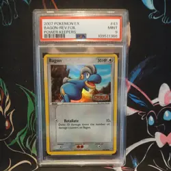 PSA 9 Mint Pokemon EX Power Keepers #43 Bagon Reverse Foil Rev Holo - Image 1