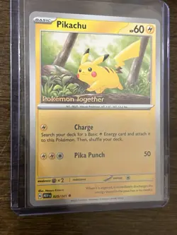 Pokemon Together Stamped Promo Card Set Pikachu 025/165 NM - Image 1