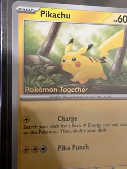 Pokemon Together Stamped Promo Card Set Pikachu 025/165 NM - Image 2