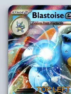 Stage 2 Blastoise EX HP 330 Solid Shell Twin Cannons Rarity Blue Powerful - Image 3