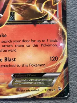 Charizard EX 11/106 Ultra Rare Holo Pokemon Card FLASHFIRE 2014 HP - Image 5