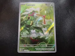 Caterpie 172/165 Scarlet & Violet 151 Holo Illustration Rare Pokemon Card NM - Image 1