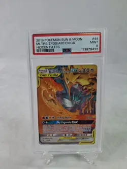 2019 Pokemon Sun & Moon Moltres Zapdos Articuno GX Tag Team #44 Card PSA 9 Mint - Image 4