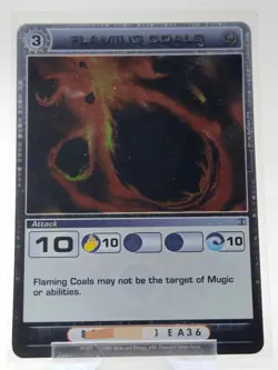 Chaotic Card : Flaming Coals Beyond The Doors First Edition Rare Attack - Image 1