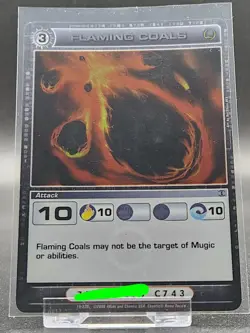 Chaotic Card : Flaming Coals Beyond The Doors First Edition Rare Attack - Image 1