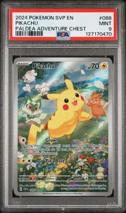 Pikachu 088 Sv: Scarlet & Violet Promo Cards Holo PSA 9 - Image 1