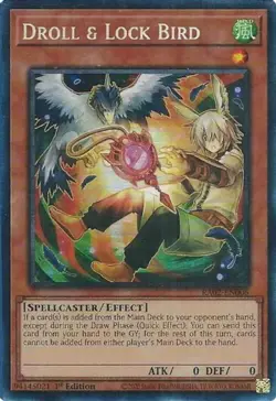 Near Mint, English - 1 x MTG Droll & Lock Bird (Alternate Art) - RA02-EN006 - Pr - Image 1