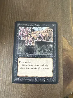 MTG Stone-Throwing * Devils (Dark) Arabian Nights MP - Image 1