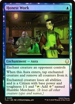 NM Foil Honest Work, MTG, Avatar: The Last Airbender, Magic the Gathering, 55 - Image 1